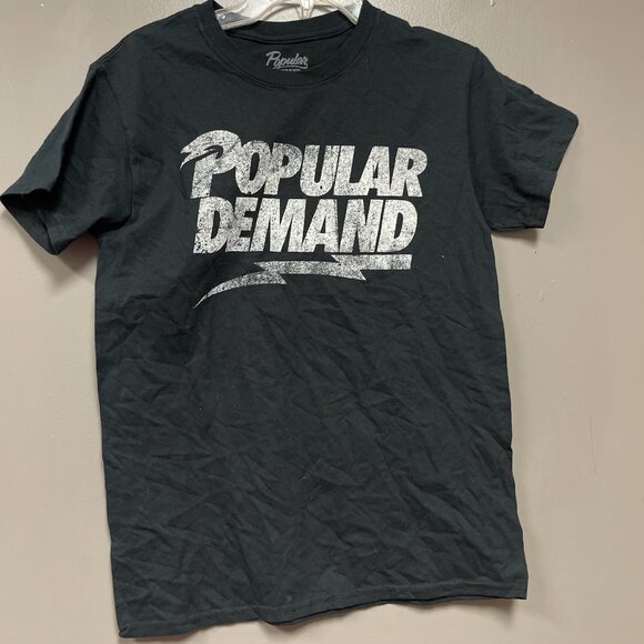 Popular Demand Black Short Sleeve T-Shirt Small NWOT - Picture 1 of 2